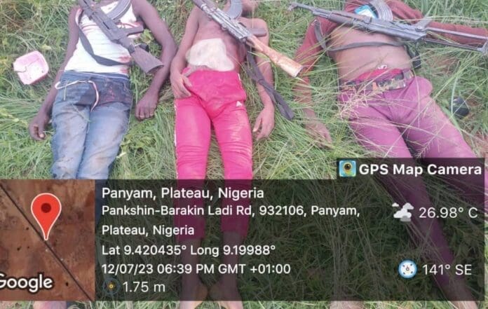 Photo of executed guards posted on Nigerian soldier’s FB page.