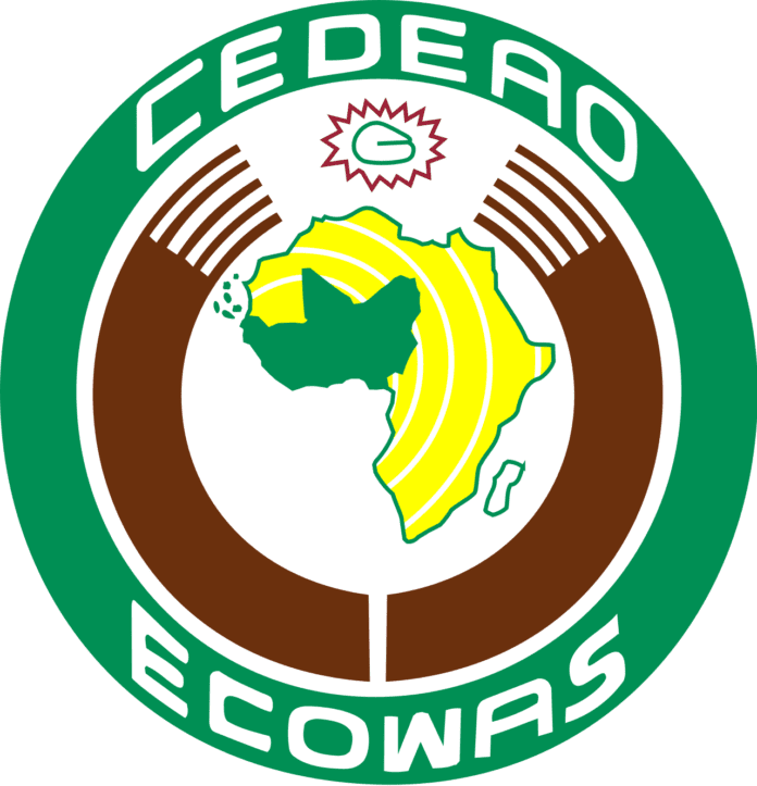 Logo of the Economic Community of West African States (ECOWAS). ECOWAS appears to be playing a major role in the latest crisis.