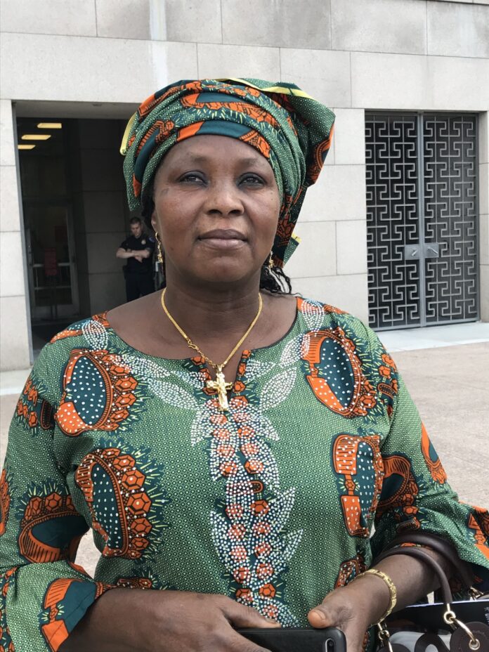 Rebecca Sharibu, mother of Leah, at a Capital Hill testimony in June, 2019. photo by Douglas Burton.