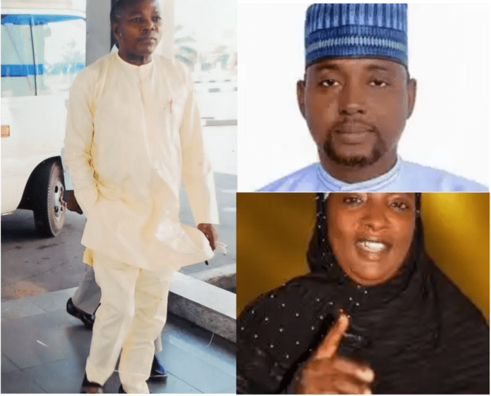 Mr. Gabriel Idibia (Left) is charged with blasphemy by fellow journalists. Adamu Yusuf, former Chairman of Nigeria Union of Journalists, (Above Right) and Asmau Yawo Halilu, the incumbent of the Chairman of Nigeria Union of Journalists (Bottom Right.)