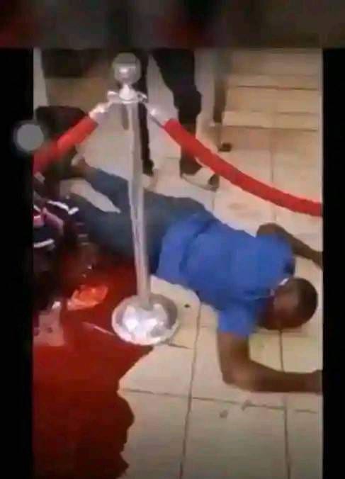 Customer of bank downed by bank robbers in Otukpo. Courtesy of FB.