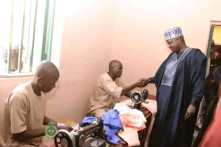 Borno State Deputy Governor Umar Usman Kadafur during a recent visit to the DDR camp in Gombe. Credit: Usman Mohammed on Facebook.