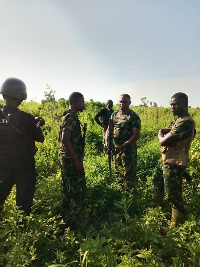 above: Civil Defense personnel search for bodies killed during a nighttime raid in Guma, Benue State in April 2023. The raids by Fulani terrorists have forced 2 million residents off of their small plot farms into internally displaced peoples camp where they face hunger. Photo by archdiocese of Makurdi.