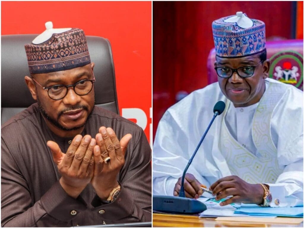 Dauda Lawal (left) and Bello Mattawale (right).