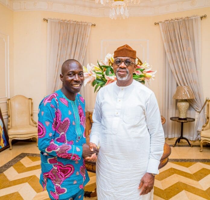 Ogun State Governor Dapo Abiodun (right) with late Taiwo Oyekanmi (left). Credit: X/AbiodunMFR.