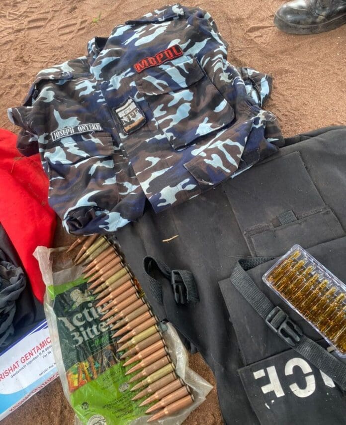 Items the Nigerian Army recovered from IPOB/ESN insurgents. Credit: X/HQNigerianArmy.