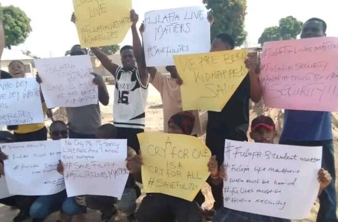 Students of FULafia during Thursday's protest. Credit: X/FulafiaC.