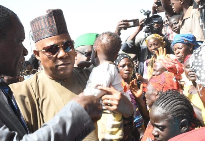 Vice President Kashim Shettima in Bokkos, Plateau State to sympathize with the victims of the Christmas Eve massacre. Photo credit: X/NGRPresident.