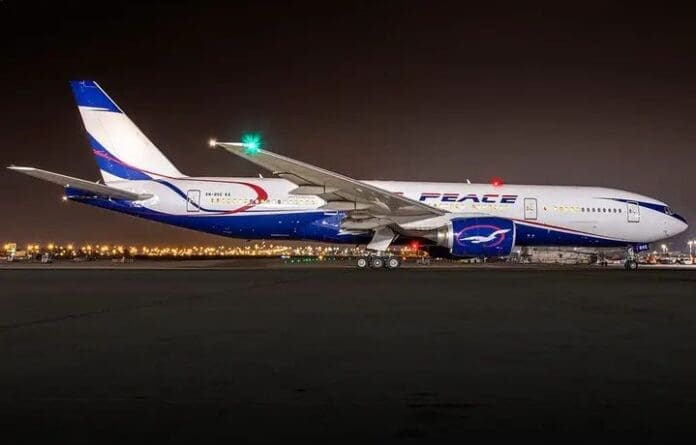 Air Peace airplane. Photo credit: Facebook/Air Peace.