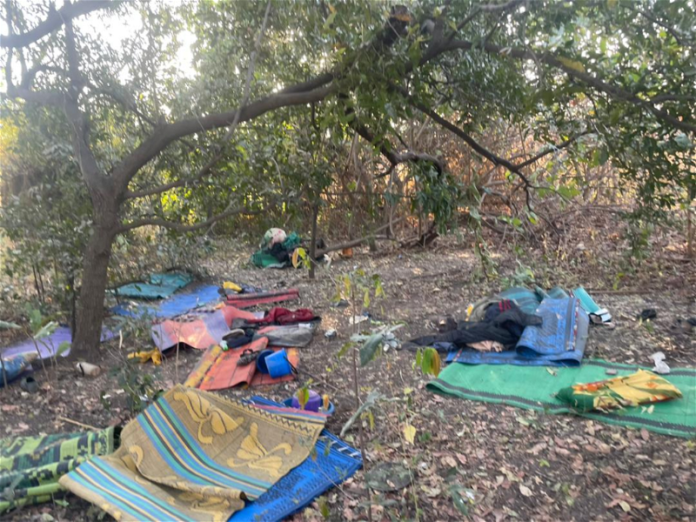 The raided bandits' camp in Kebbi. Photo credit: Vanguard.