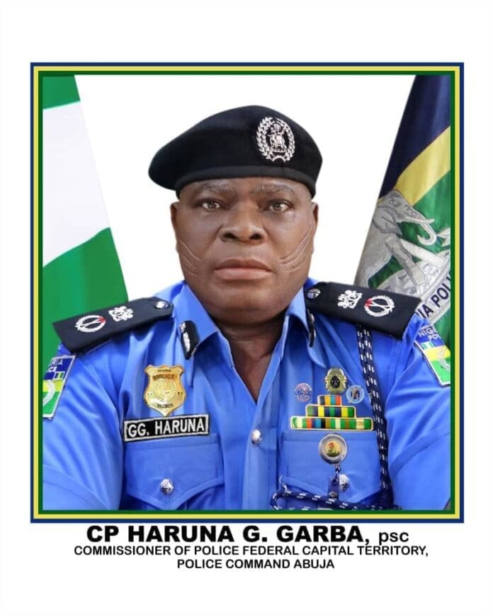 CP Haruna Garba. Photo credit: X/FCT_PoliceNG.