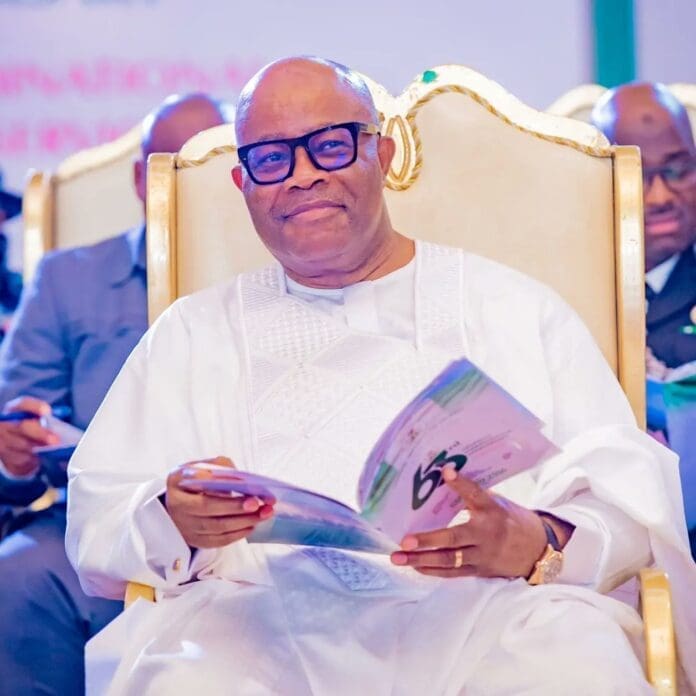 The President of Nigerian Senate Godswill Akpabio. Photo credit: X/Senator_Akpabio.