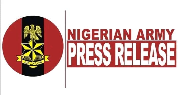 Nigerian Army press release emblem. Photo credit: X/@HQNigerianArmy.