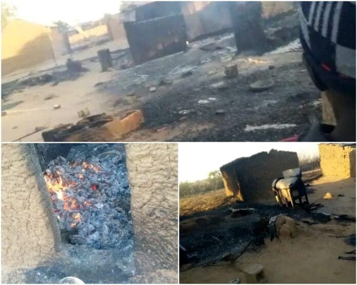 Destruction wrought by Fulani herders in Yobe. Photo credit: X/@ZagazOlaMakama.