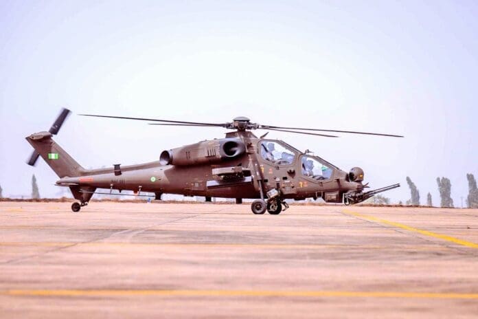 The T129 ATAK helicopter. Photo credit: X/@DefenceInfoNG.