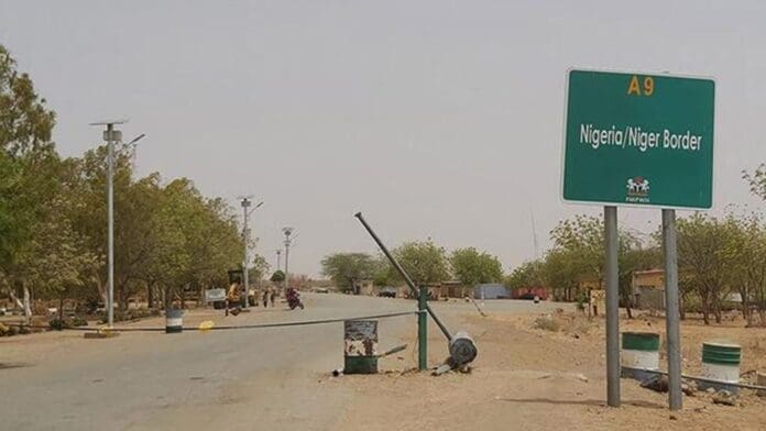 Nigeria–Niger land border in Jibia town, Katsina State. Photo credit: X/@thecableng.