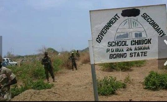A Government School signboard at Chibok, Borno State. credit: Emmanuel Ogebe.