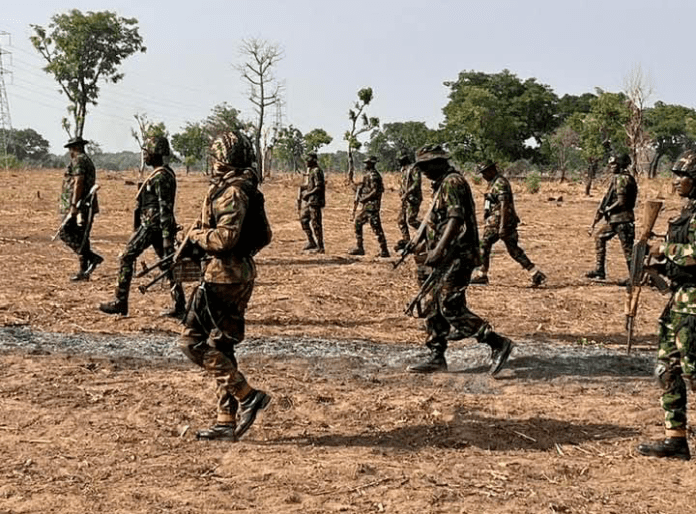Nigerian Army in training