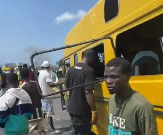 Scene of the accident. Photo credit: X/@vanguardngrnews.