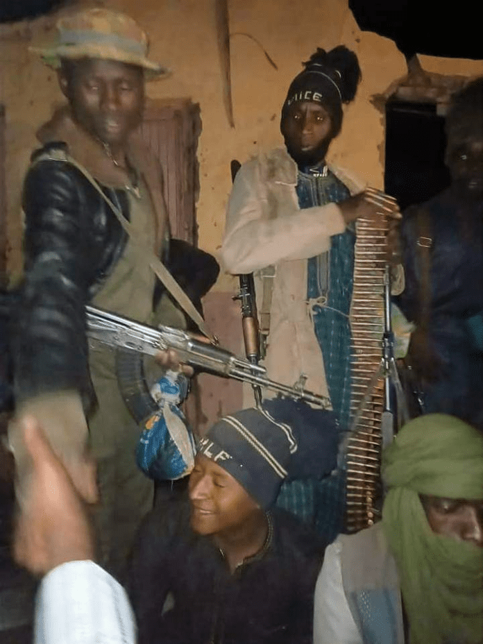Bandit-terrorists socializing at criminal conclave in Niger State in 2022. Photo by Mike Odeh James.