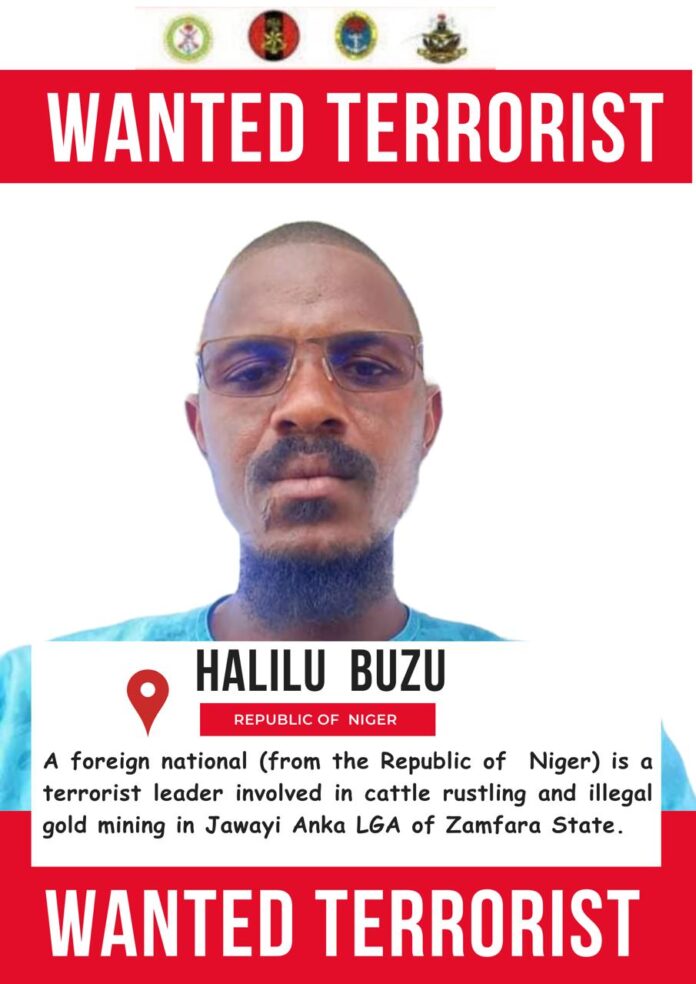 Poster for wanted Nigerien terrorist Buzu. Photo credit: Zagazola Makama.