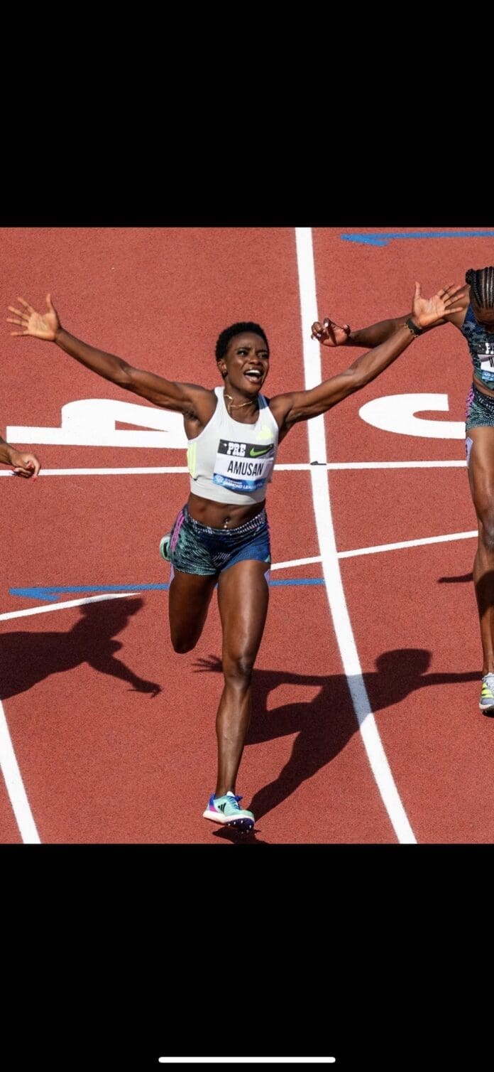 Tobi Amusan. Photo credit: X/@Evaglobal01.