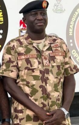 General Waidi Shaibu, Commander North East Theatre, Operation Hadin Kai.