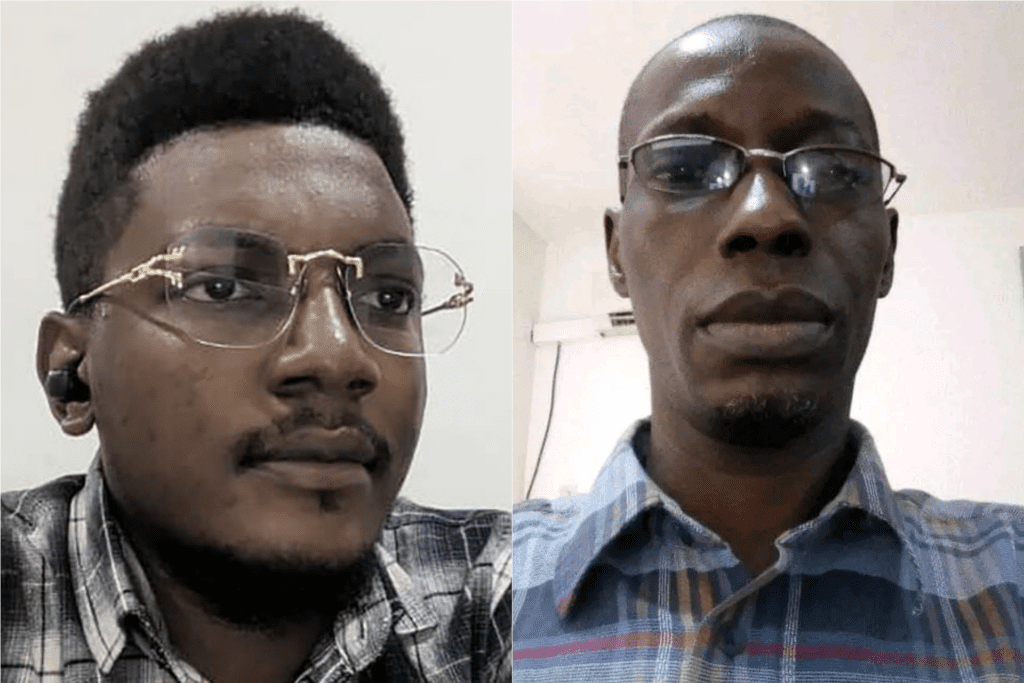 Journalists Daniel Ojukwu (left) and Segun Olatunji (right). Photo credit: X/@pressattackng.