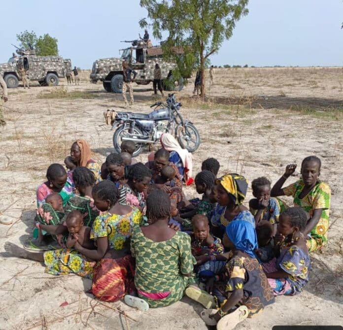 Kidnapped victims rescued from terrorist captivity. Photo credit: X/@ZagazOlaMakama.