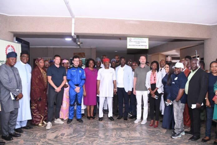Minister Uche Nnaji along with Ministry directors, and co-founders and delegates of SERA at the signing of the MoU. Photo credit: X/@ChiefUcheNnaji.
