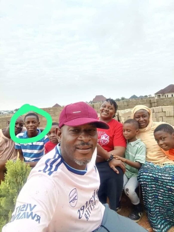 The Gimba family on an outing, the martyred Victor Gimba, 14, at left. Credit: Facebook friend timeline.