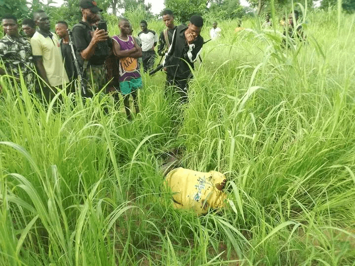 His walk on earth ended here: Mr. Agber Targba was cut down by terrorists on his own family plot on Aug. 5, 2024. Credit Ori Hope Emmanuel