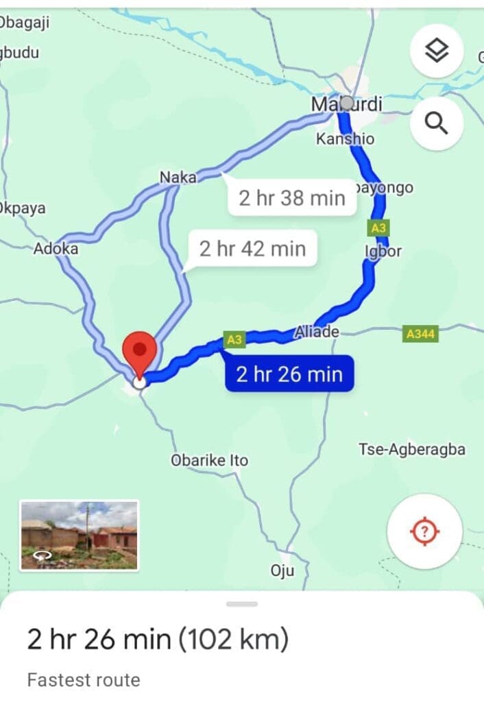 Google map shows location of kidnapping of medical students.