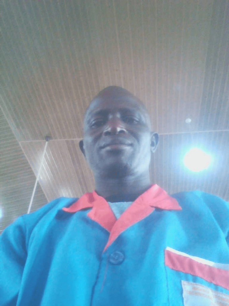 Nicodemus Shantong, owner of a small machine shop in Jos, and father of Paul Shantong, one of the kidnapped medical students. Credit: Paul Shantong.