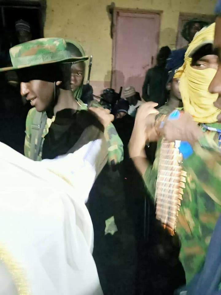 Bandits photographed at a parley of officials and bandit kingpins in Niger State in 2022. Credit: Mike Odeh James