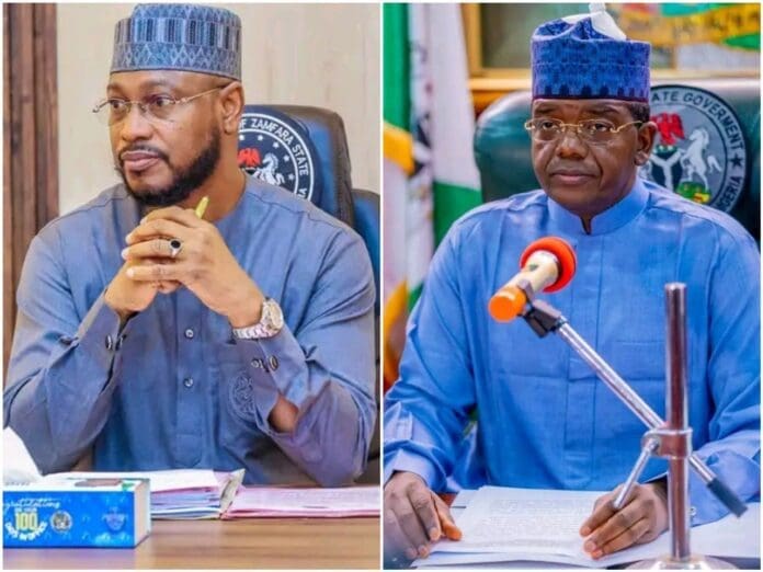 Governor Dauda Lawal (left) and Minister Bello Matawalle. Photos credit: Facebook/Dauda Lawal and Dr Bello Matawalle.