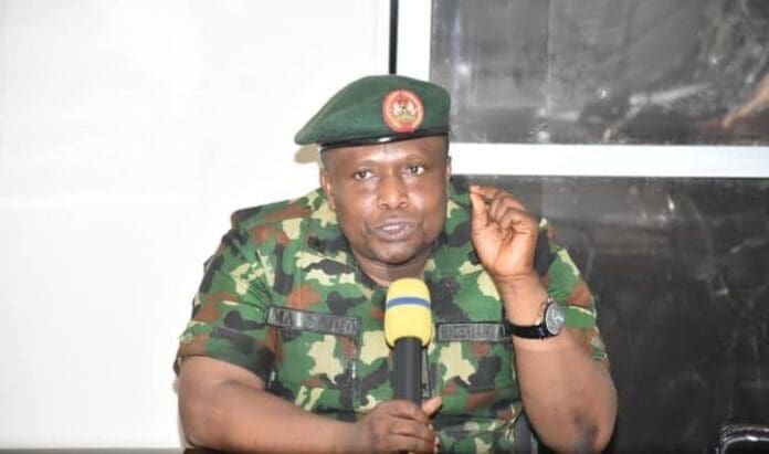 Dismissed Brigadier General M.A. Sadiq. Photo credit: X/@SaharaReporters.