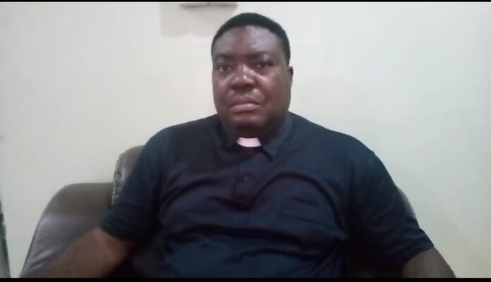 Fr. Remigius Ihyula, coordinator of the Foundation for Justice, Peace, and Development Committee, Catholic Diocese in Makurdi. Credit Mike Odeh James.