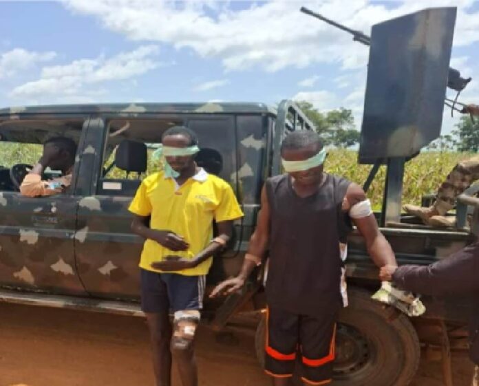 The two arrested terrorists. Credit: Zagazola (X)