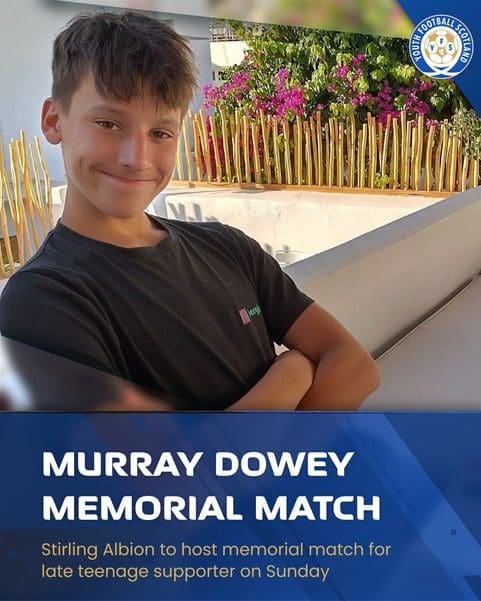 Sextortion Victim Murray Dowey from Dunblane, Scotland. Courtesy - Youth Football Scotland @ Facebook.