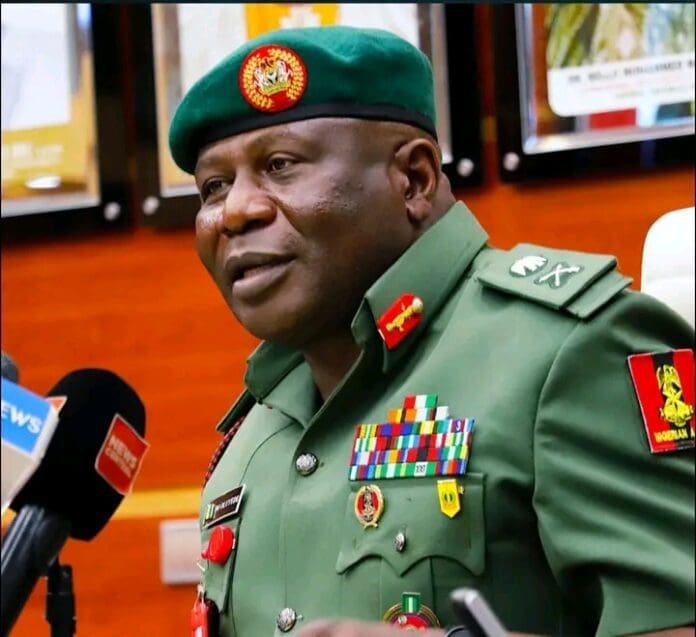 Acting Army Chief Lt. Gen. Olufemi Oluyede. Photo credit: Facebook/HQ Nigerian Army.