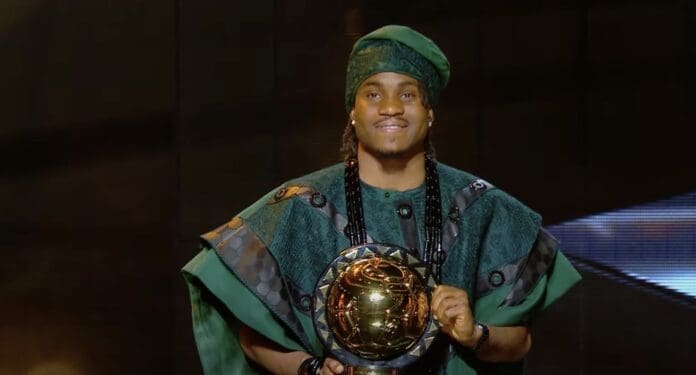 Ademola Lookman at the 2024 CAF Awards. Photo credit: X/@AfricaFactsZone.