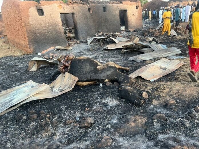 Damage caused by the military misfire. Photo credit: X/@Ahmedaliyuskt.