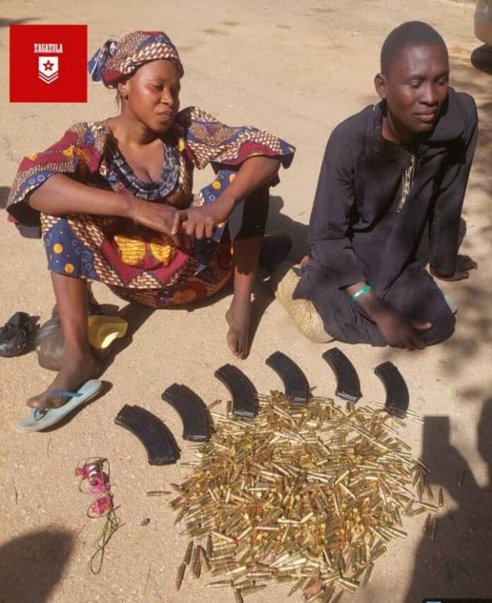 Shamsiyya Ahadu and her accomplice, Ahmed Husaini. Photo credit: X/@ZagazOlaMakama.