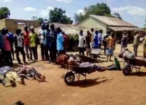Corpses of the Christmas Day attack Turan County. Credit: Olikita Ekani.