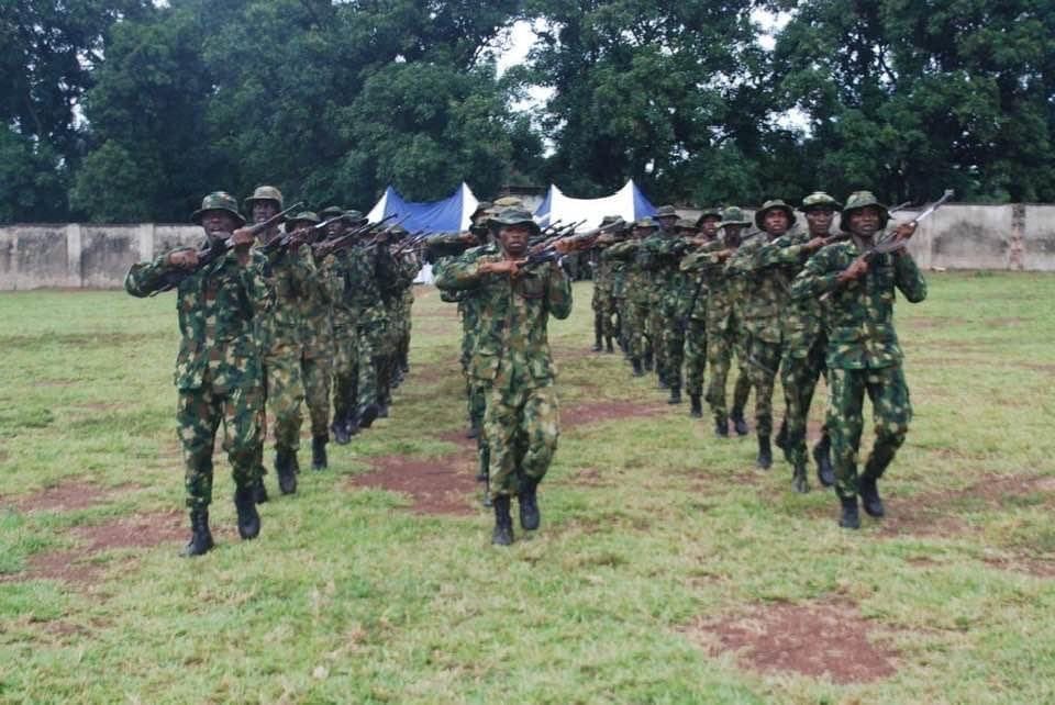 Nigerian infantry in a public demonstration of skill. Credit: Nigerian Army.