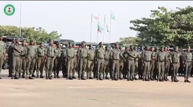 Officers of the Benue State Civil Protection Guards. Credit: Benue Government House.