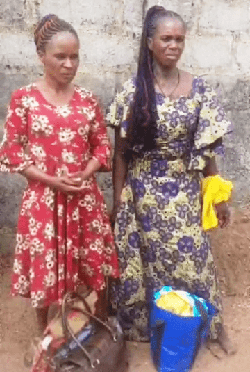 Two victims rescued by Ola Neighborhood Guards on Saturday, January 4, 2025. From left, Ego Odu and Carolyn Didia. Credit: Ebere Inyama