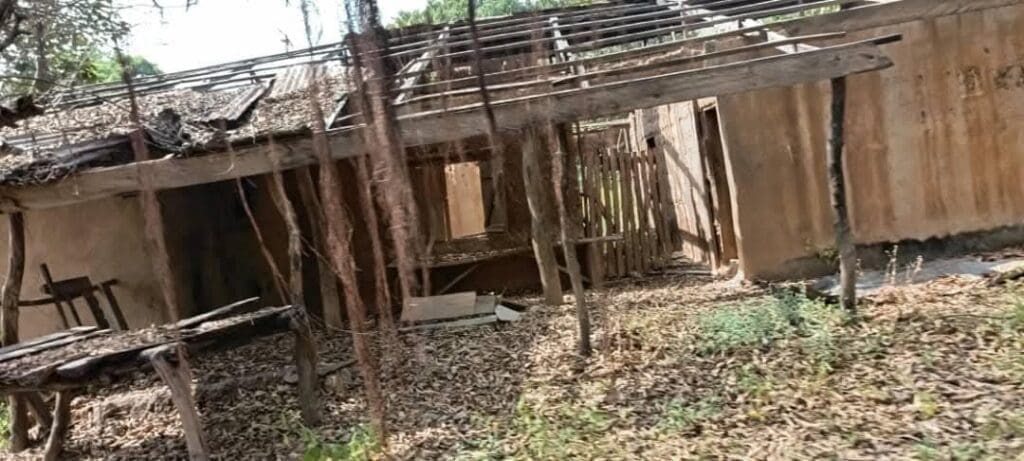 destroyed houses in Agatu. Credit: Olikita Ekani