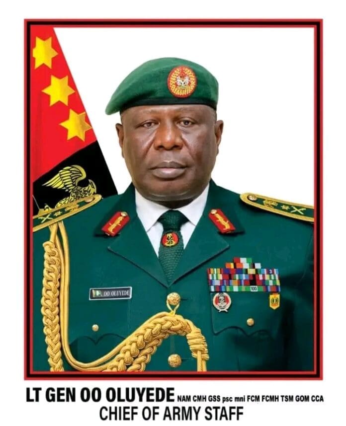 Official portrait of Nigeria’s top Army General, Lt. Gen. Olufemi Oluyede. Photo credit: Facebook/HQ Nigerian Army.